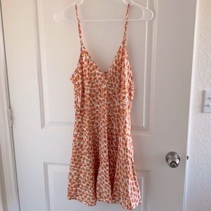 Orange Floral Sun Dress